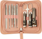 9 Pcs Manicure Set for Women Men & – Stainless Steel Manicure & Pedicure Kit with Travel Nail Grooming Case, Nail Clippers, Cuticle Tools – Gift-Ready Mens Manicure Kit & Womens Grooming Set