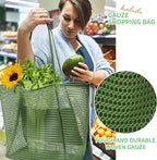 KALIDI Beach Nylon Mesh Tote Bag, Casual Tote Bag Hobo Women Foldable MAX 23L Shoulder Bag For Beach Picnic Vacation