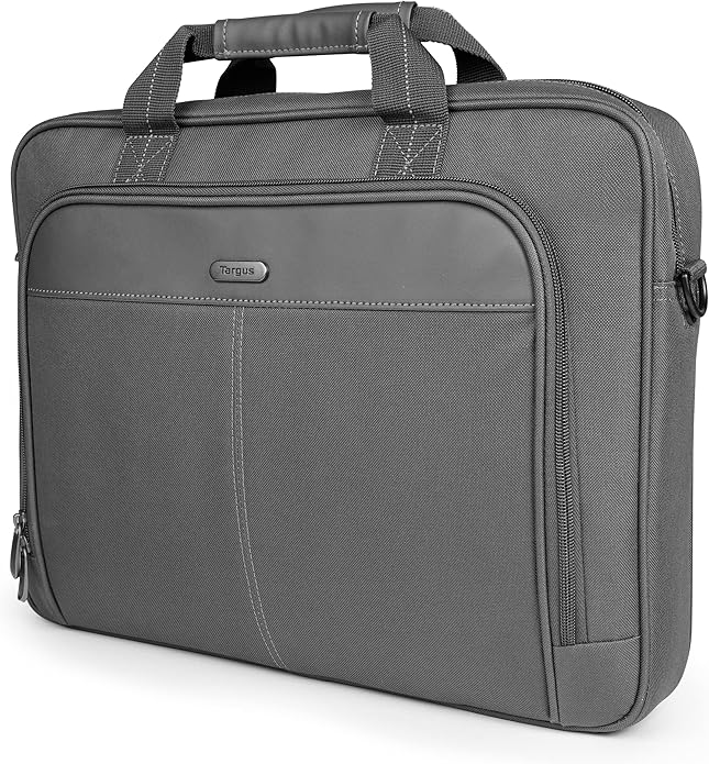 Targus Classic Slim Laptop Bag - Ergonomic Briefcase and Messenger Bag - Spacious Foam Padded for Laptops and Under