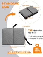 FASTMOMENT Airplane Seat Cushion Portable Travel Cushion for Comfort Foldable Stadium Pad with Breathable Fabric Seat Pad Perfect for Long Flights, Office, Bleacher, Camping