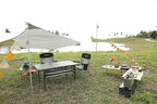 KingCamp Folding Camping Table, Portable Camp Table Foldable Aluminum Roll Up Seamless Desktop with Storage and Tall Legs for Outdoor Backyard Picnic