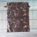 Ouyatoyu 4pcs Embroidered Silk Flower Design Jacquard Travel Bag, Laundry Bags Shoe Bags, Lingerie Bags Underwear Bags for Travel Storage for Men Women Washable Cloth Shoe Bags