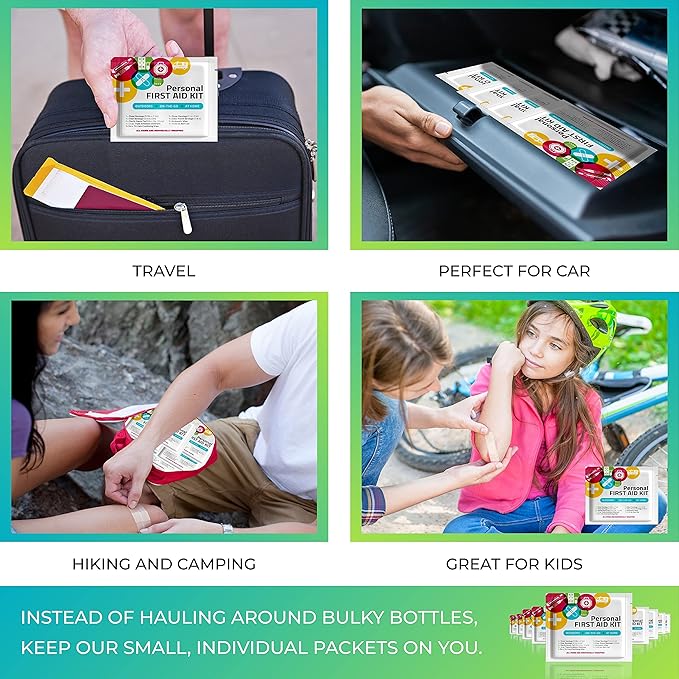 First Aid Emergency Medical Kit Mini and Travel Size - | Great for Kids, Schools, Business, Hiking, Camping | Wound Care Products (Abstract) (3)