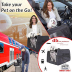 dbest products Pet Smart Cart Carrier, Large, Black, Soft Sided Collapsible Folding Travel Bag, Dog Cat Airline Approved Tote Luggage Backpack