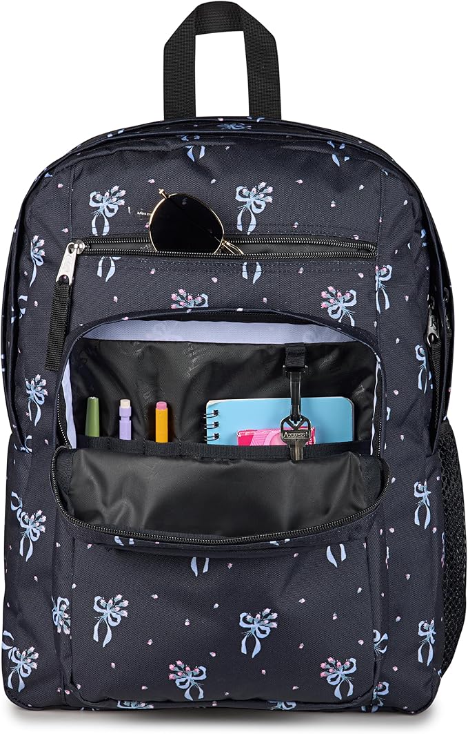JanSport Laptop Backpack - Computer Bag with 2 Compartments, Ergonomic Shoulder Straps, 15” Laptop Sleeve, Haul Handle - Pastel Petals - Black