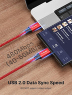JSAUX 100W USB C to USB C Cable [2-Pack 6.6FT], Type C Fast Charging Cord for iPhone Air/iPhone 17/iPhone 17 Pro/iPhone 17 Pro Max, iPhone 16/15 Series, Galaxy S/Note Series, MacBook, iPad - Red