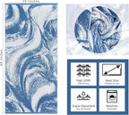 COTTON CRAFT Oversized XL Beach Towel - 2 Pack 39 x 68 inches Summer Wave Big & Huge Beach Blanket Towel - 100% Cotton Jacquard Velour - 450 GSM Super Soft Luxury - Pool Picnic Bath - Surf Blue