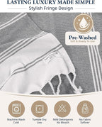 LANE LINEN Pool Towels, Turkish Beach Towels Oversized Set of 6, Pre-Washed,No Shrink, Quick Dry Travel Towel,Stylish Beach Towel for Women, Absorbent & Sand Free Towel, 39"x71"