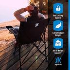 Kijaro Foldable Camping Chair, Vik Black, Polyester, Mesh, Steel, Portable, Durable, Unisex