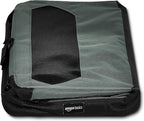 Amazon Basics Folding Portable Soft Pet Dog Crate Carrier Kennel with Fleece Pad, 30 x 21 x 21 inches, Grey