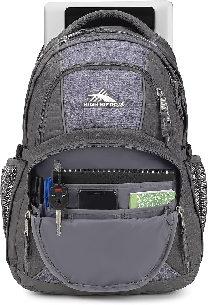High Sierra Swerve Laptop Backpack, Slate/Woolly Weave, One Size