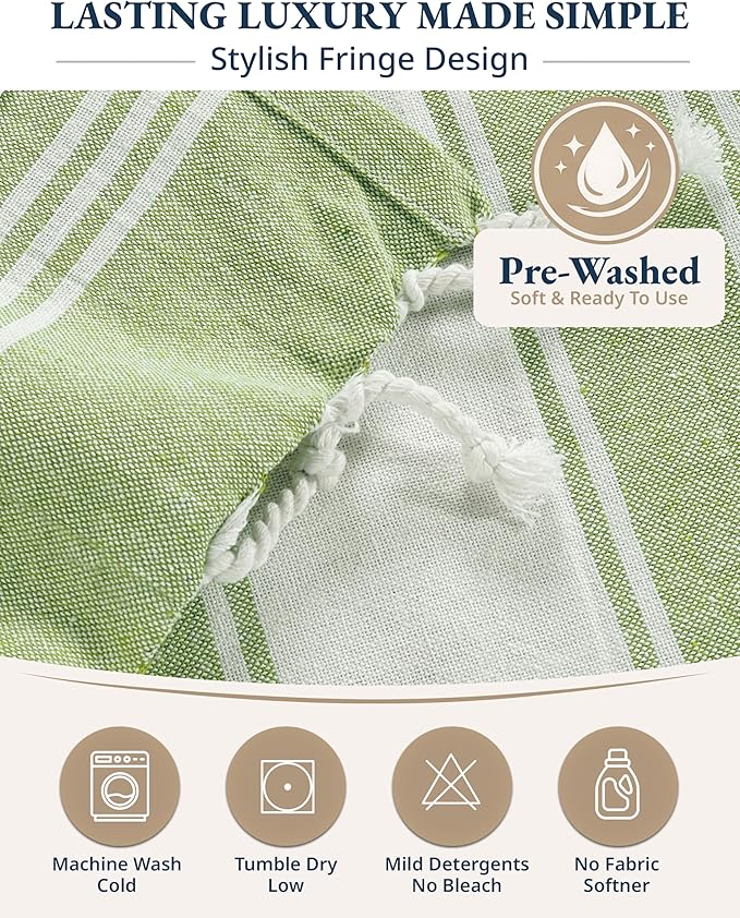 LANE LINEN Turkish Towels Set of 6, Beach Towels Oversized, Pre-Washed Pool Towel, Extra Large Beach Towel, Sandproof Beach Towel, Absorbent Travel Towel,39"x71" - Beach Party