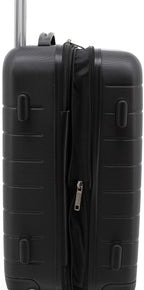 Wrangler Smart Spinner Hardside Luggage, 22-Inch Carry-On, Black