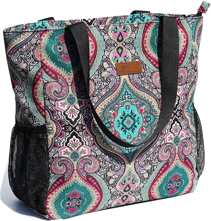 Original Floral Water Resistant Large Tote Bag Shoulder Bag for Gym Beach Travel Daily Bags Upgraded