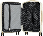 French Connection St. Martin Carry-On Luggage with Cup Holder/USB Ports, Whitecap Gray