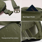 YOSHUYUKI Cross Body Fanny Packs for Women Men Fashion Waist Bag Pouch Nylon Small Travel Crossbody Bags Mini Purse Everywhere Belt Bag Bum Bag with Adjustable Strap for Running Hiking Dim Olive