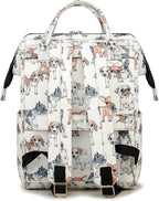 Kinmac Wide Open Style Laptop Backpack College Travel Outdoor Backpack For Laptop Up to 15.6 Inch (Dog)
