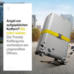 TRAVELY Luggage Straps - Particularly conspicuous & Secure - Incl. 4 Name Tags - Luggage Strap Ideal crosswise - [Set of 4]