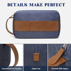 Vorspack Toiletry Bag for Men - Water Resistant Travel Bag for Toiletries, Lightweight Hygiene Bag for Bathroom, Travel Essentials, Gifts - Blue