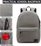 SUPACOOL Casual Laptop Backpack for Men and Women, Backpack for College, USB Charging Port, Lightweight Back Pack