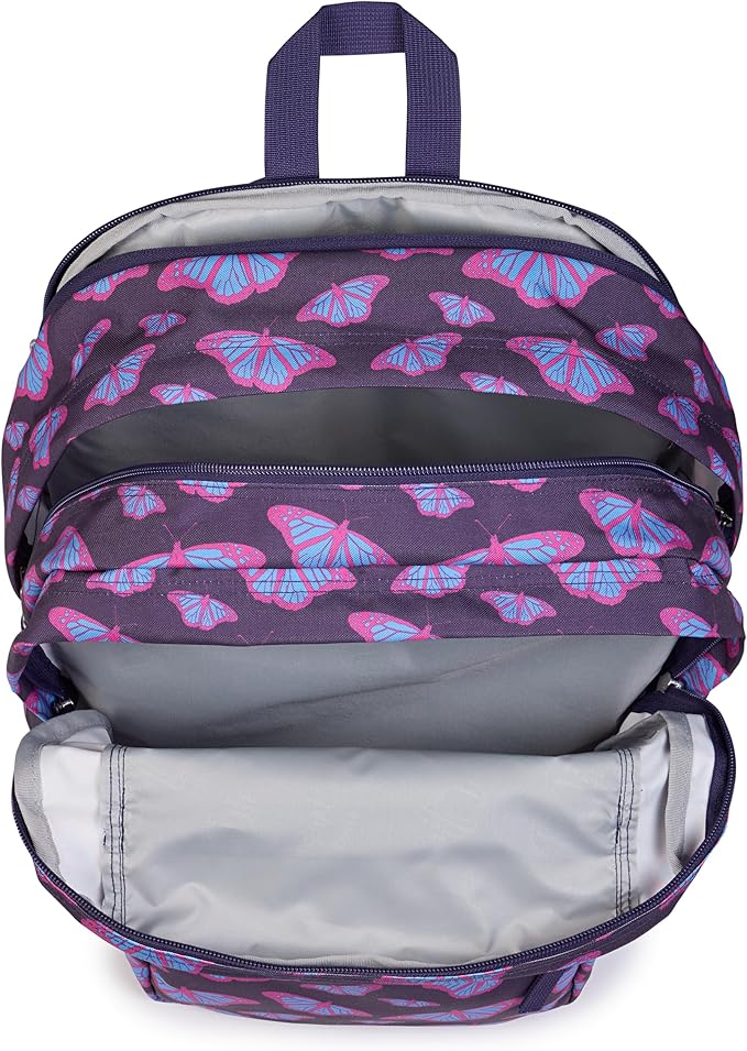 JanSport Laptop Backpack - Computer Bag with 2 Compartments, Ergonomic Shoulder Straps, 15” Laptop Sleeve, Haul Handle - Flutter By Purple