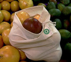 Food Grade Bulk Storage Bags - 6 Pack, XL Size, 100% Organic Cotton Drawstring Closure - Reusable, Washable, All-Natural Muslin Produce Flour Sack Cloth Bags for Grains (6 X-Large” 14”x18”)