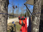 11ft Blue Windproof Clothesline with 12 Clips, Adjustable for Home, Travel & Outdoor Use