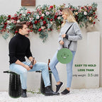 ALEVMOOM Upgraded XXL Collapsilbe Stool with Cushion,More Sturdy and Height 19.7“,D11.8”,Portable and Lightweight Adjustable Telescoping Stool for Camping Hiking BBQ Max Loading 1000Ibs