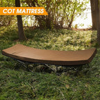CYMULA Camping Cot Mattress 2in Memory Foam Sleeping Pad,Soft Warm Non-Slip Camping Mattress Topper with Retaining for Adults,Portable Roll up Pad for Travel（only Mattress）
