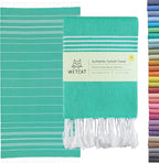 WETCAT Turkish Beach Towel Oversized (38"x71") 100% Turkish Cotton, Made in Turkey - Sand Free, Extra Large, Ultra Soft, Quick Drying, Compact & Lightweight for Travel - Mint Green
