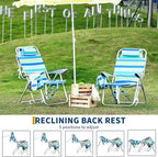 GarveeLife High Backpack Beach Chair for Adults 2 Pack, Lightweight Portable Lay Flat Folding Beach Chair with 5 Positions, Backpack Straps, Phone Pocket, Cup Holder, Cooler Pouch & Towel Bar