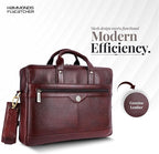 HAMMONDS FLYCATCHER Genuine Leather Laptop Bag for Men, Padded 15.6" Laptop Sleeve, Leather Messenger Bag for Men Briefcases