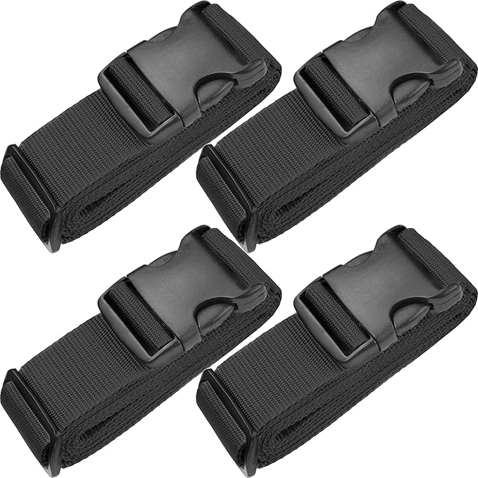 Ultra Long Heavy Duty Luggage Straps for Suitcases/Uprights/Duffels/Bags, 79" Adjustable Travel Packing Belts for Cargo Safety, Sturdy Baggage Strap Belts Multi-Pack