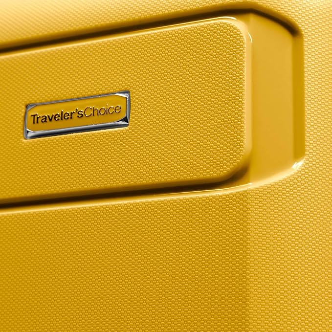 Traveler's Choice Pagosa Hardshell Expandable Luggage with Spinner Wheels, Yellow, 30-Inch Large