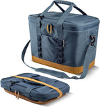 CleverMade Pacifica Collapsible Cooler Bag – Large Portable Cooler Bag for Travel, Foldable Insulated Cooler for Beach, Picnic & Tailgating, Holds Up to 50 Cans, Leakproof Soft Carry Cooler - Ocean