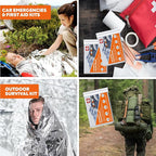 ANLOKE Emergency Blankets Mylar Thermal Blanket-(50 Pack) of Gigantic Space Blanket 82 * 64 in. Survival Blankets Heavy Duty Camping Gear,First Aid
