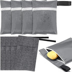 Reallnaive 4 Sets Travel Soap Bar Bag Quick Dry Waterproof & Leakproof Soap Dish Case with Foaming Nets Multifunctional Toiletry Shower Gym Essentials Pouch for Camping Enthusiasts(Gray)