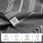 WETCAT Turkish Beach Towel Oversized (38"x71") 100% Turkish Cotton, Made in Turkey - Sand Free, Extra Large, Ultra Soft, Quick Drying, Compact & Lightweight for Travel - Black