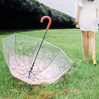 Clear Bubble Umbrella - Automatic Opening Clear Dome Umbrella with the Stylish J-Shaped Handle for Men and Women, Wedding, Outings and Large Group Gatherings, Graduations, Proms, or Daily City Walks