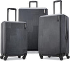 American Tourister Stratum XLT Expandable Hardside Luggage with Spinner Wheels, Jet Black, Carry-On 21-Inch