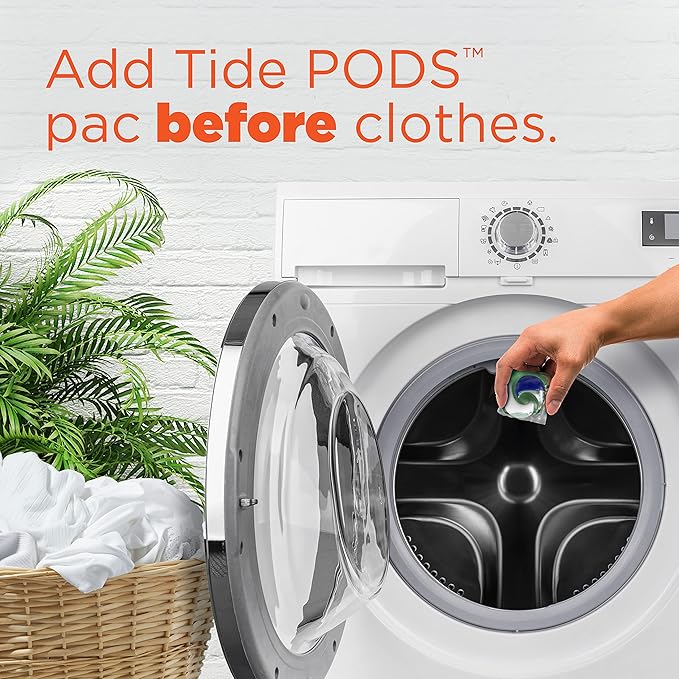 Tide Pods Laundry Detergent, Clean Breeze, 57 Pacs Capsules, 46 Ounce (Pack of 2)