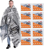 ANLOKE Emergency Blankets Mylar Thermal Blanket,(10 Pack) of Gigantic Space Blanket 84 * 64 in. Survival Blankets Heavy Duty Camping Gear,First Aid