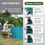 MARCHWAY Lightweight Folding Tent Camping Cot Bed with Lever Lock, Easy Setup Portable Compact for Outdoor Travel, Hunting, Hiking, Motorcycling, Support 330Lbs (Blue)
