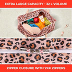 Beach Bag and Pool Bag Has Cooler Pocket, 7 Pockets Total, Zip Top. Family Size Waterproof Beach Tote
