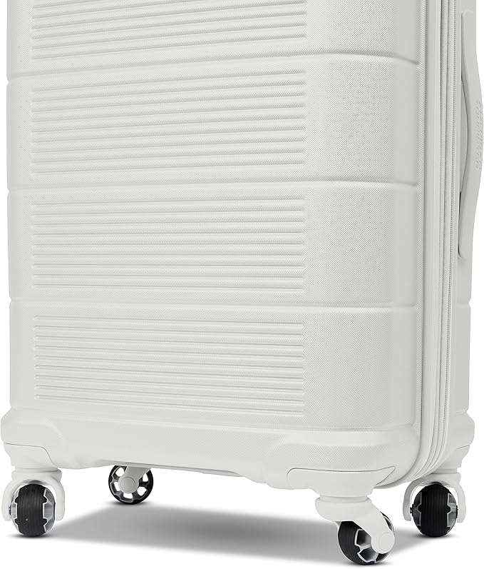American Tourister Stratum 2.0 Expandable Hardside Luggage with Spinner Wheels, Carry-On, White