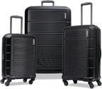 American Tourister Stratum 2.0 Hardside Expandable Luggage with Spinners | Jet Black | 3PC (CO/MED/LG)