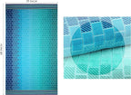 COTTON CRAFT Oversized XL Beach Towel 39 x 68-2 Pack - 100% Cotton Velour - Big & Huge - Pool Picnic Bath Towels - Jacquard Terry Thick Plush Super Soft Luxury - 450 GSM - Blue Tiles