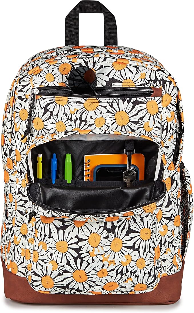 JanSport Cool Backpack with 15-inch Laptop Sleeve, Large Computer Bag Rucksack with 2 Compartments, Ergonomic Straps, Daisy Dreamscape