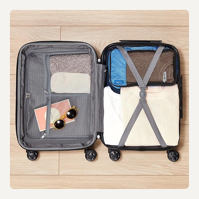 AmazonBasics 68 cm Navy Blue Hardsided Check-In Trolley