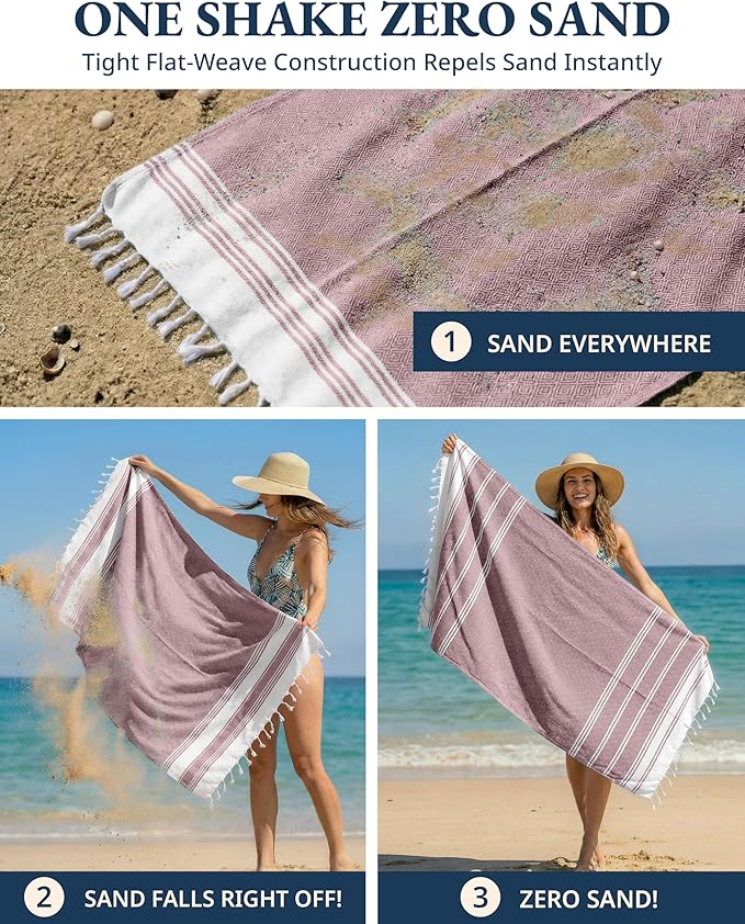 LANE LINEN Large Pool Towels, XL Beach Towel, Pre-Washed, No Shrink, Quick Dry Oversized Beach Towels, Stylish Beach Towel for Women, Sand Free Towel, 39"x71" - Fired Brick